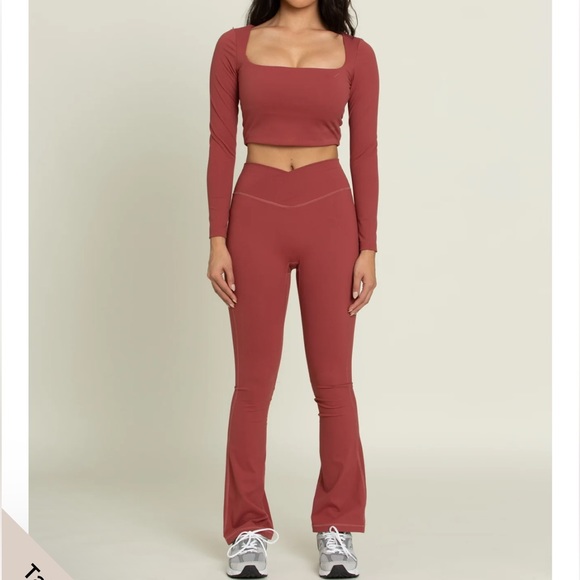 gold hinge Pants & Jumpsuits Trendy Flare Leg Athleisure Set Poshmark